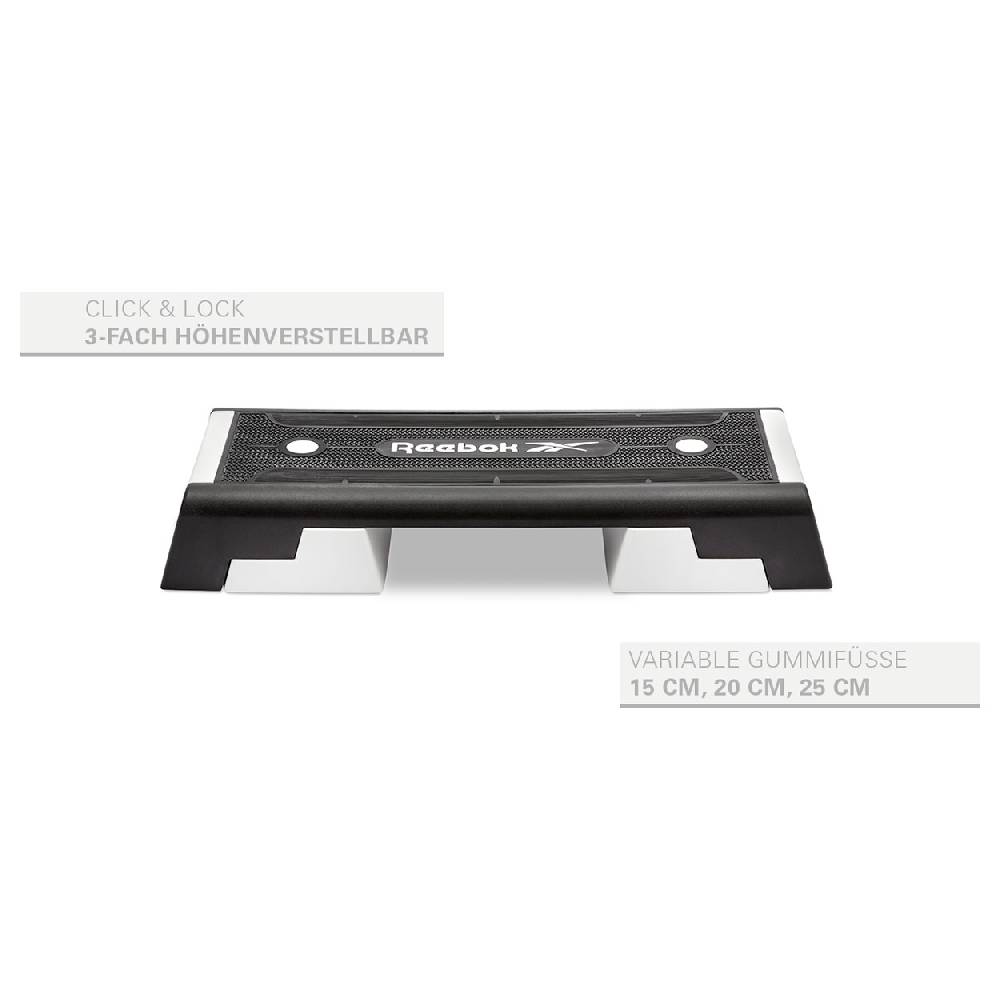 Sport Tec REEBOK Step professional inkl. DVD, schwarz-weiß Kauf eins, bekomm eins gratis
