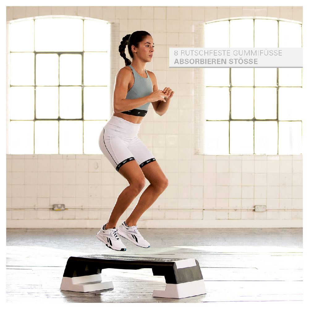 Sport Tec REEBOK Step professional inkl. DVD, schwarz-weiß Kauf eins, bekomm eins gratis