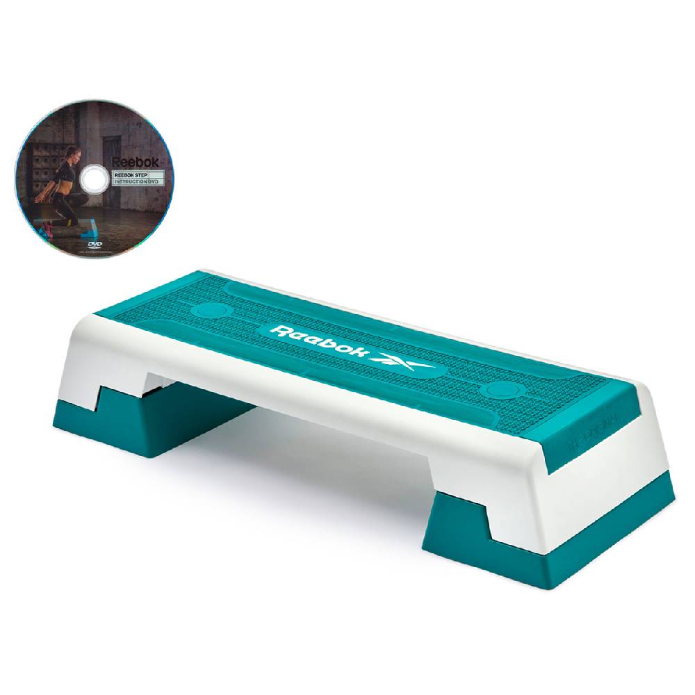 Sport Tec REEBOK Step professional inkl. DVD, weiß-türkis