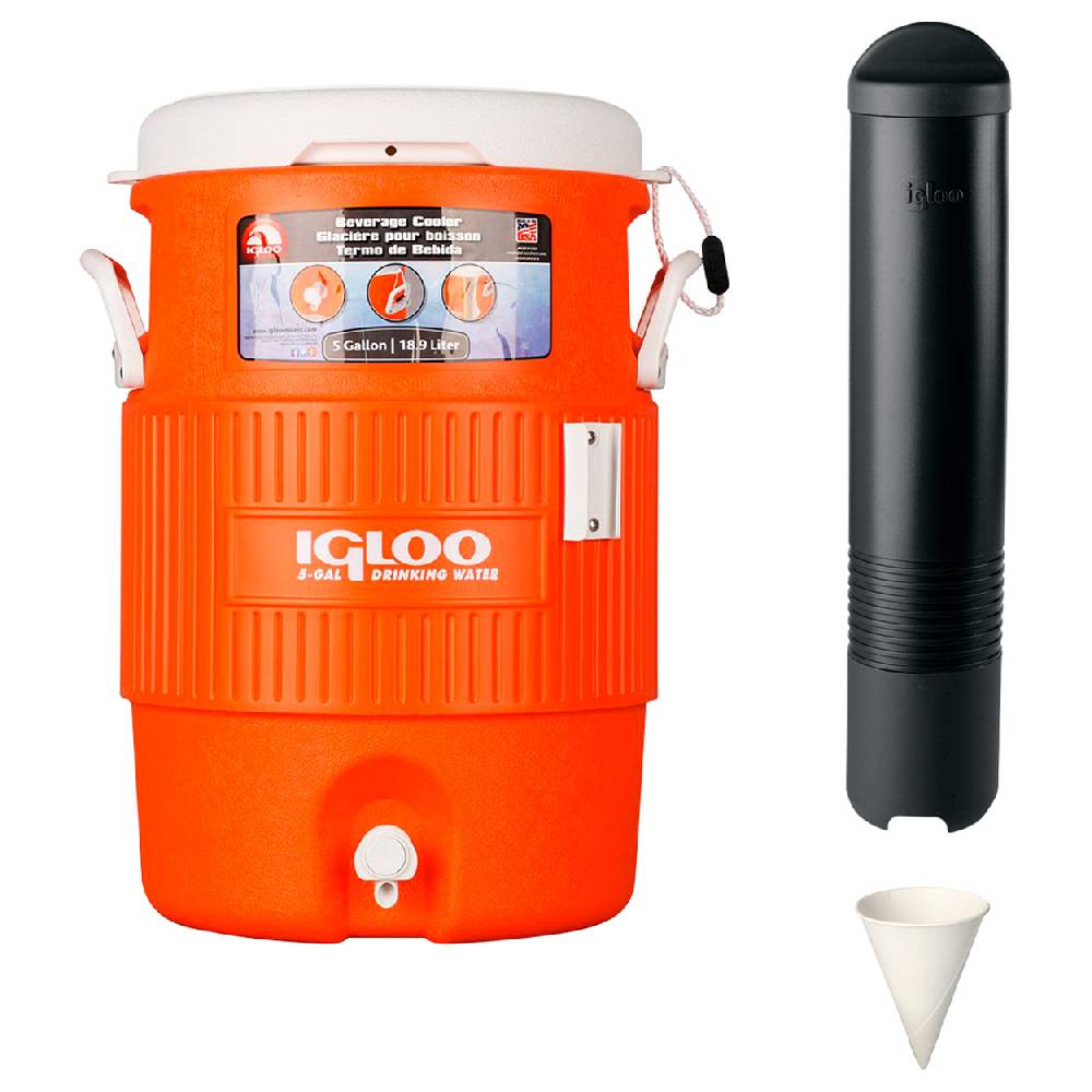 Sport Tec Igloo Getränkebehälter-Set, 3-tlg., 5 Gallon Seat Top 18,9 l, inkl. Becherhalter und Becher