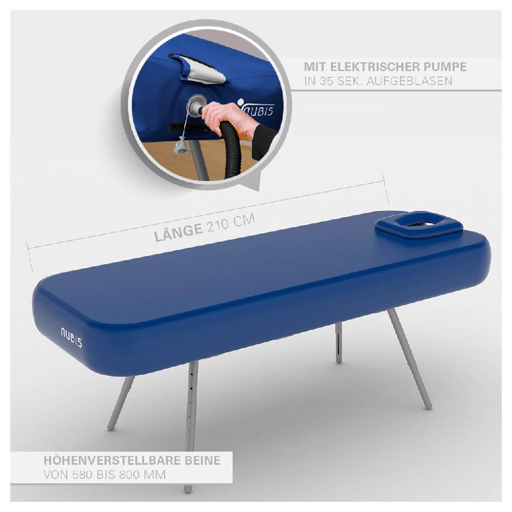 Sport Tec NUBIS Aufblasbare Massageliege Pro XL 2.0, LxBxH 210x75x66-88 cm Meist gekauft