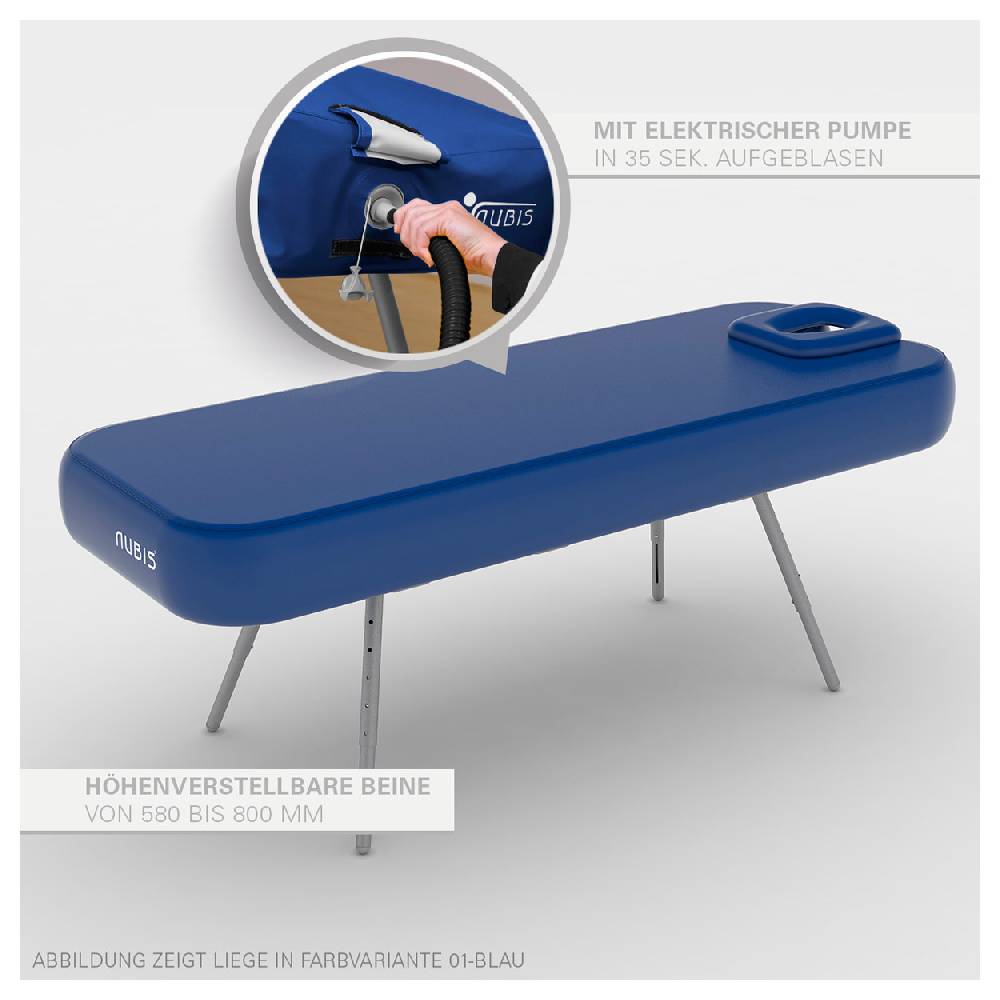 Sport Tec NUBIS Aufblasbare Massageliege Pro 2.0, inkl. Hocker 35x50 cm Kostenloser Versand