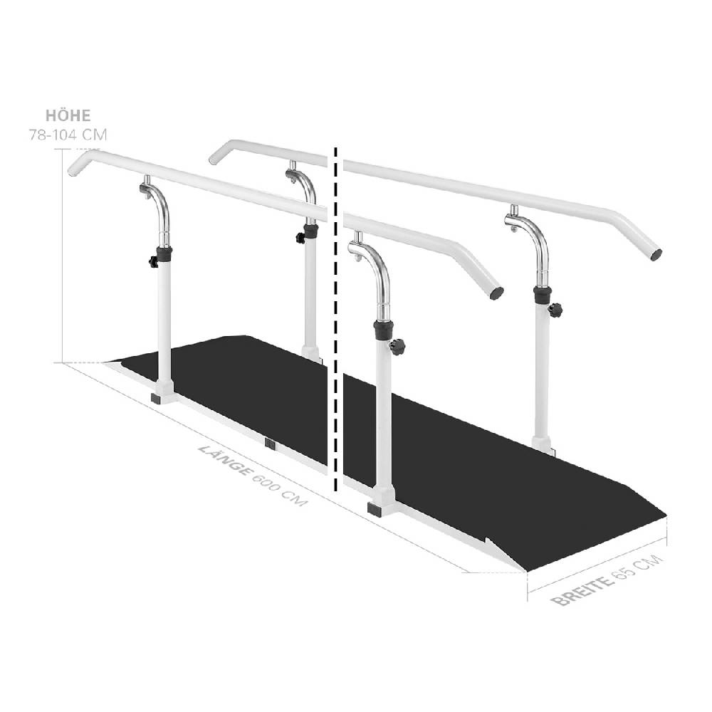 Sport Tec Gehbarren Exklusiv, Holmenlänge 6 m aus Metall Begrenztes Angebot