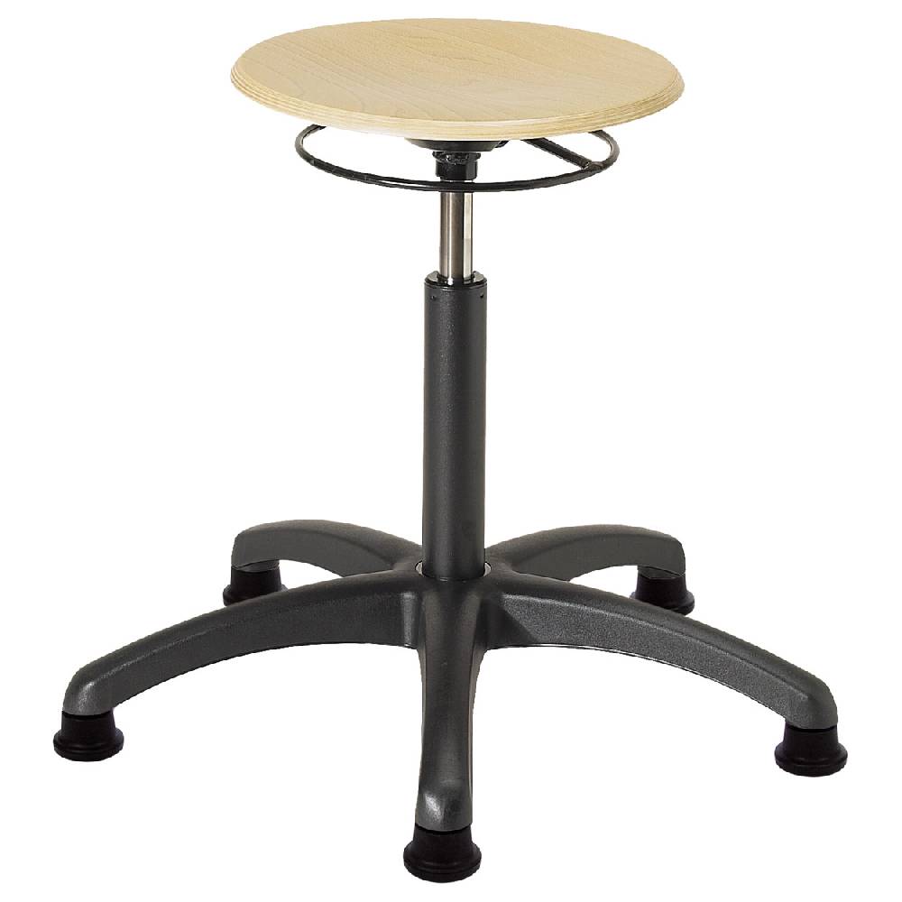 Sport Tec Drehhocker Standard mit Holzsitzfläche und Gleitern