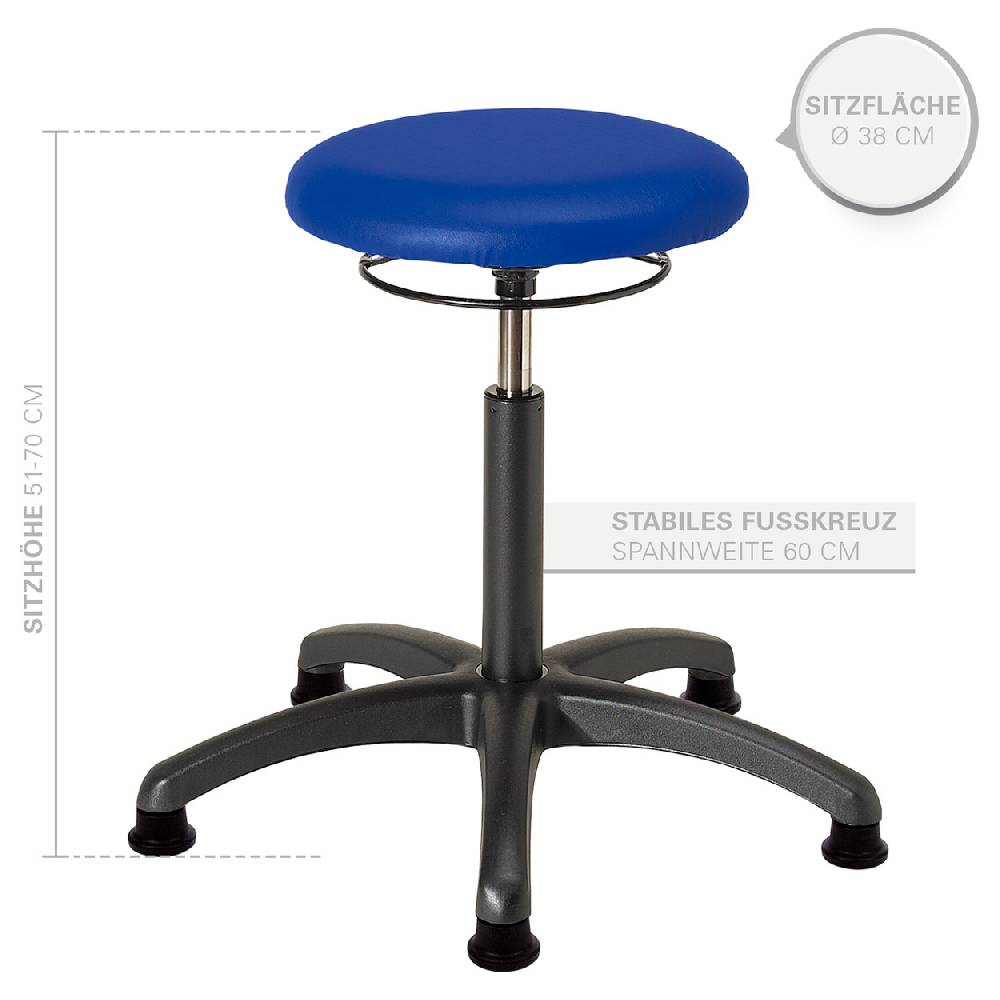 Sport Tec Drehhocker Standard mit Polster und Gleitern Sonderangebote