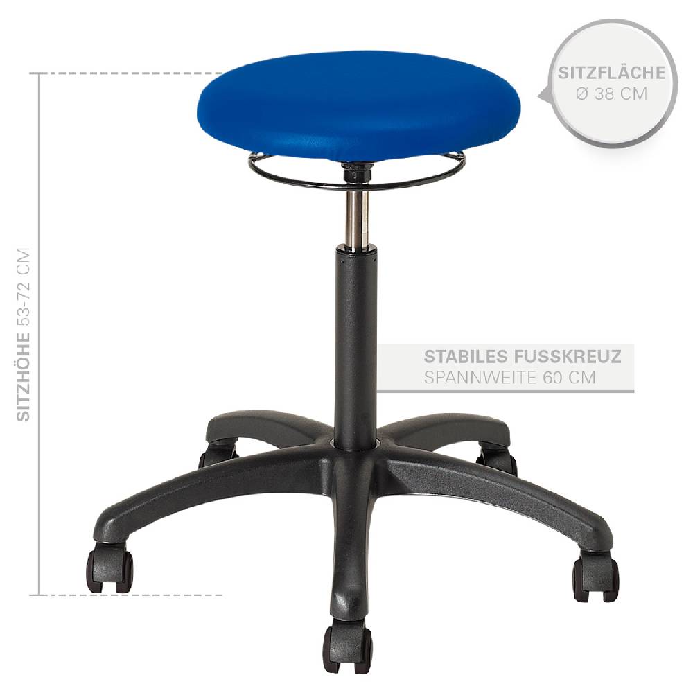 Sport Tec Drehhocker Standard mit Polster und Rollen Riesige Ersparnisse