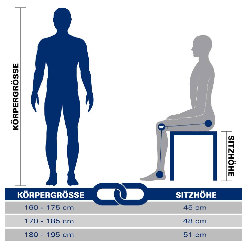 Sport Tec Mehrzweckhocker Standard mit PU-Sitzfläche, ø 35 cm, Sitzhöhe 45 cm Zeitbegrenzte Promotion
