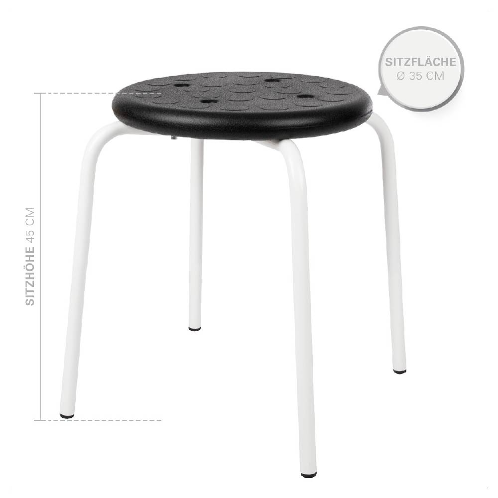 Sport Tec Mehrzweckhocker Standard mit PU-Sitzfläche, ø 35 cm, Sitzhöhe 45 cm Zeitbegrenzte Promotion