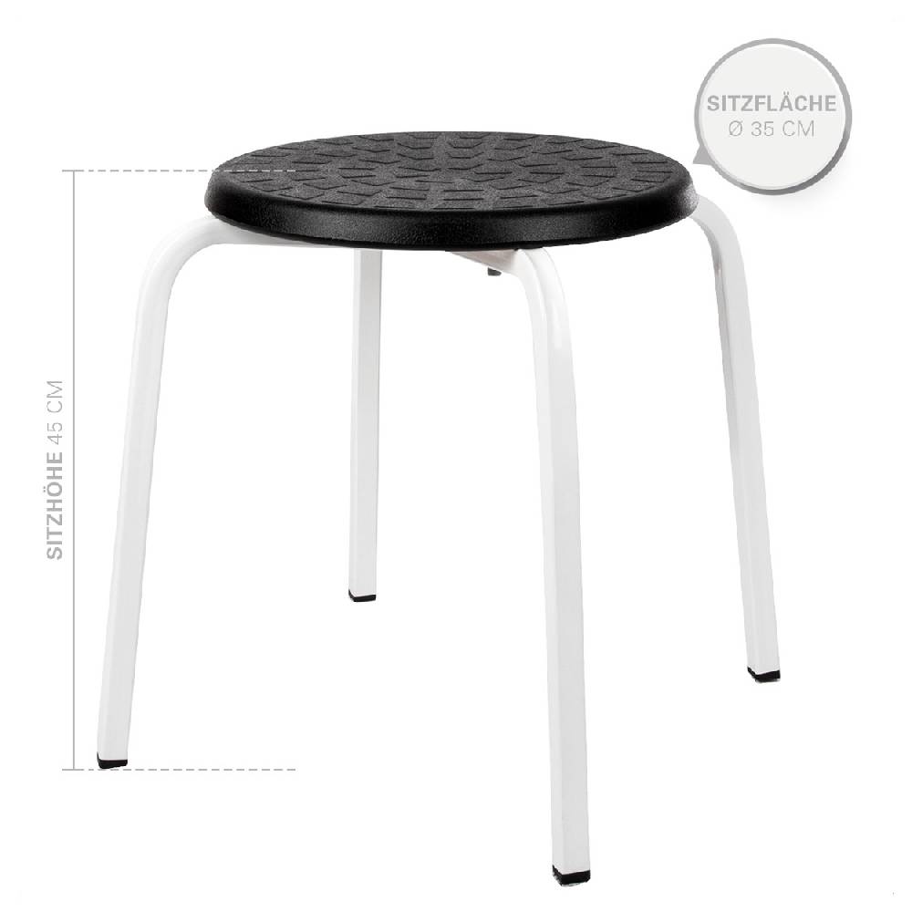 Sport Tec Mehrzweckhocker Exklusiv mit PU-Sitzfläche ø 34 cm, Sitzhöhe 45 cm Bis zu 50% Rabatt