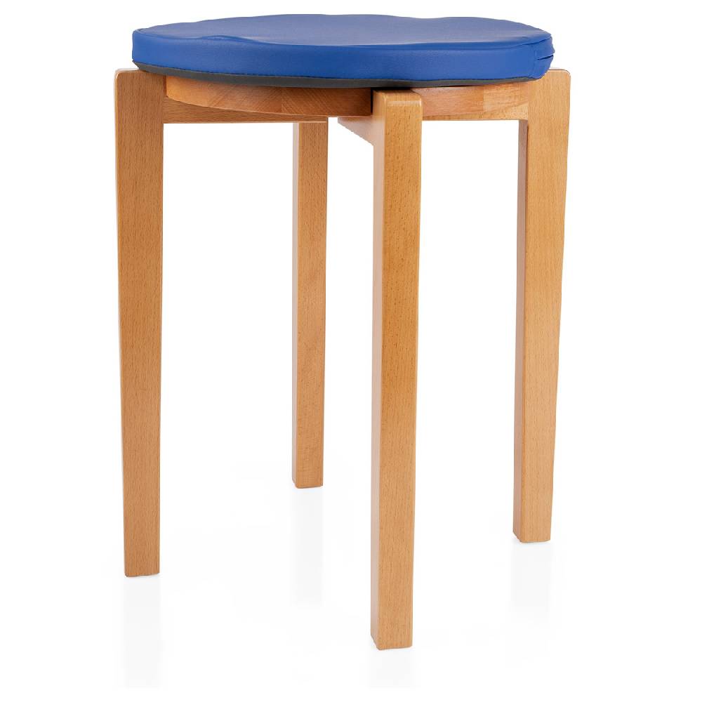 Sport Tec Gymnastikhocker-Set aus Holz inkl. Sitzkissen aus Kunstleder, Set 2-tlg., Sitzhöhe 45 cm