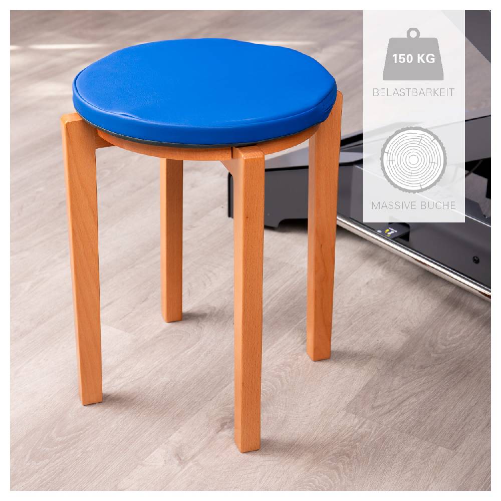 Sport Tec Gymnastikhocker-Set aus Holz inkl. Sitzkissen aus Kunstleder, Set 2-tlg., Sitzhöhe 45 cm Riesige Rabatte