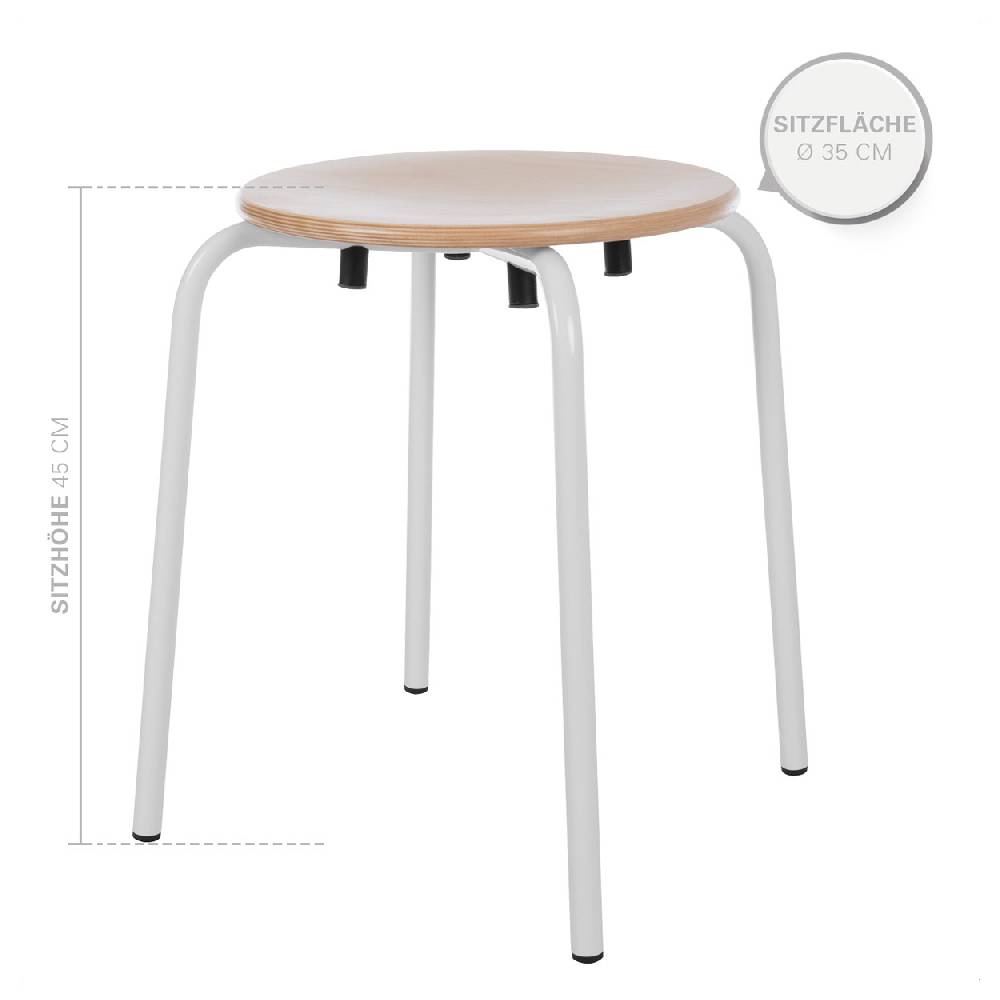 Sport Tec Gymnastikhocker Standard mit Holzsitzfläche, Ø 35 cm, Sitzhöhe 45 cm 50% Rabatt mit kostenlosem Versand