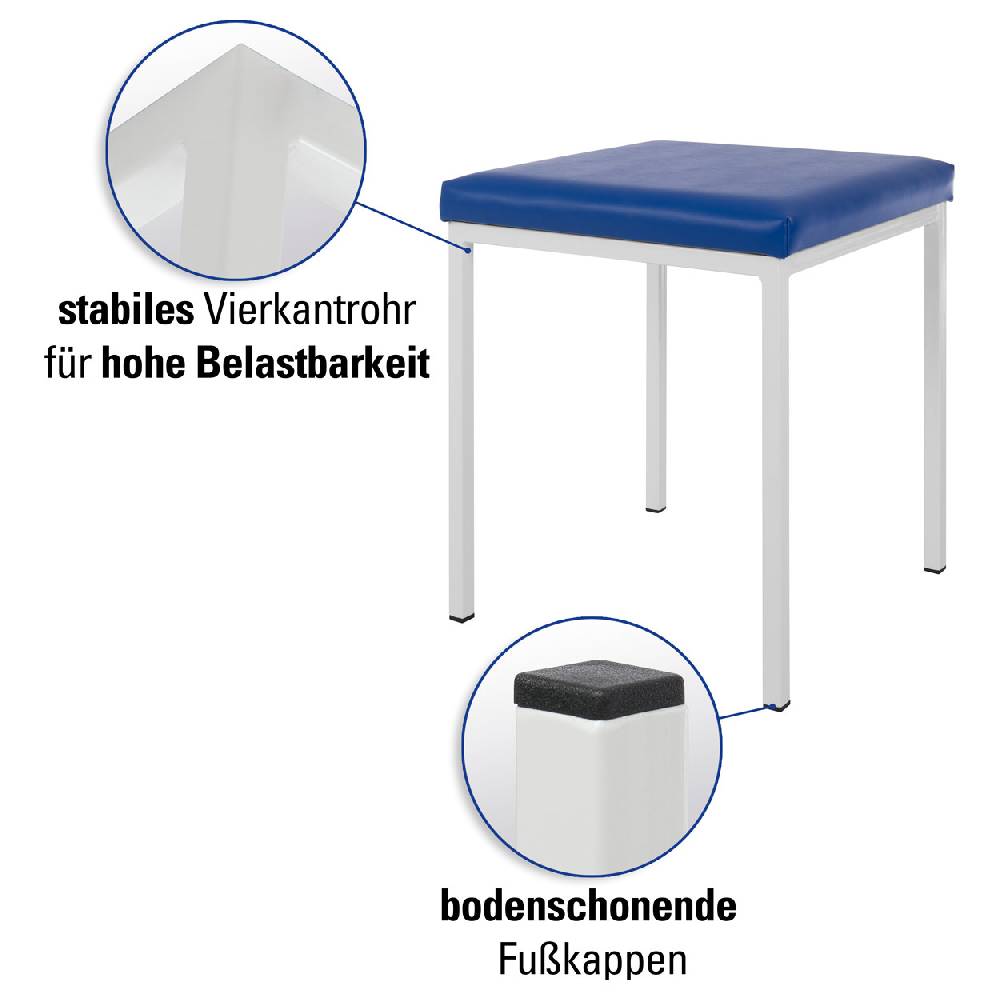 Sport Tec Hocker mit Polster, LxB 40x40 cm, Sitzhöhe 45 cm Fabrikladen