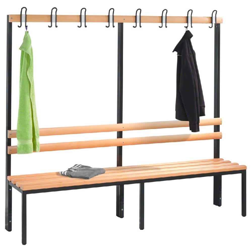 Sport Tec Garderobenbank ohne Schuhrost, 8 Haken, HxBxT 165x200x40 cm Versandkostenfrei