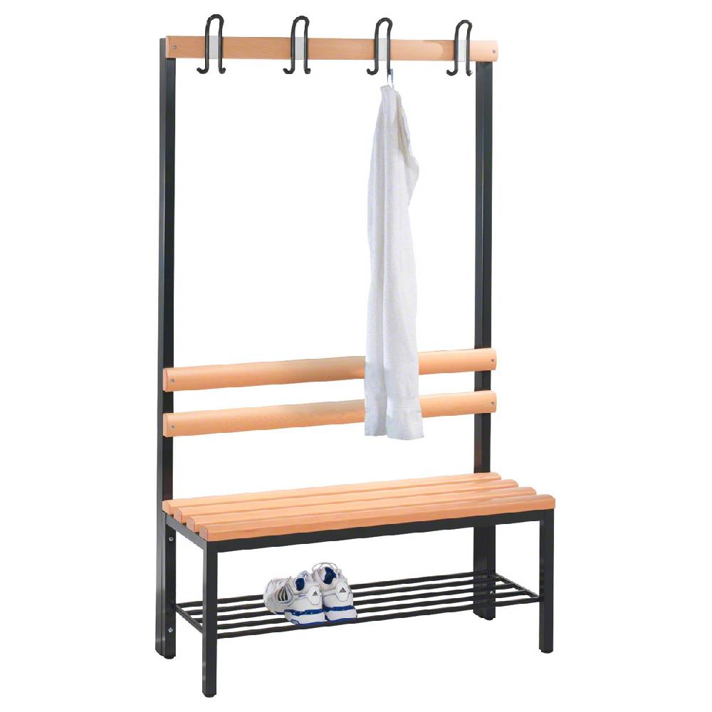 Sport Tec Garderobenbank mit Schuhrost, 4 Haken, HxBxT 165x100x40 cm Großer Ausverkauf