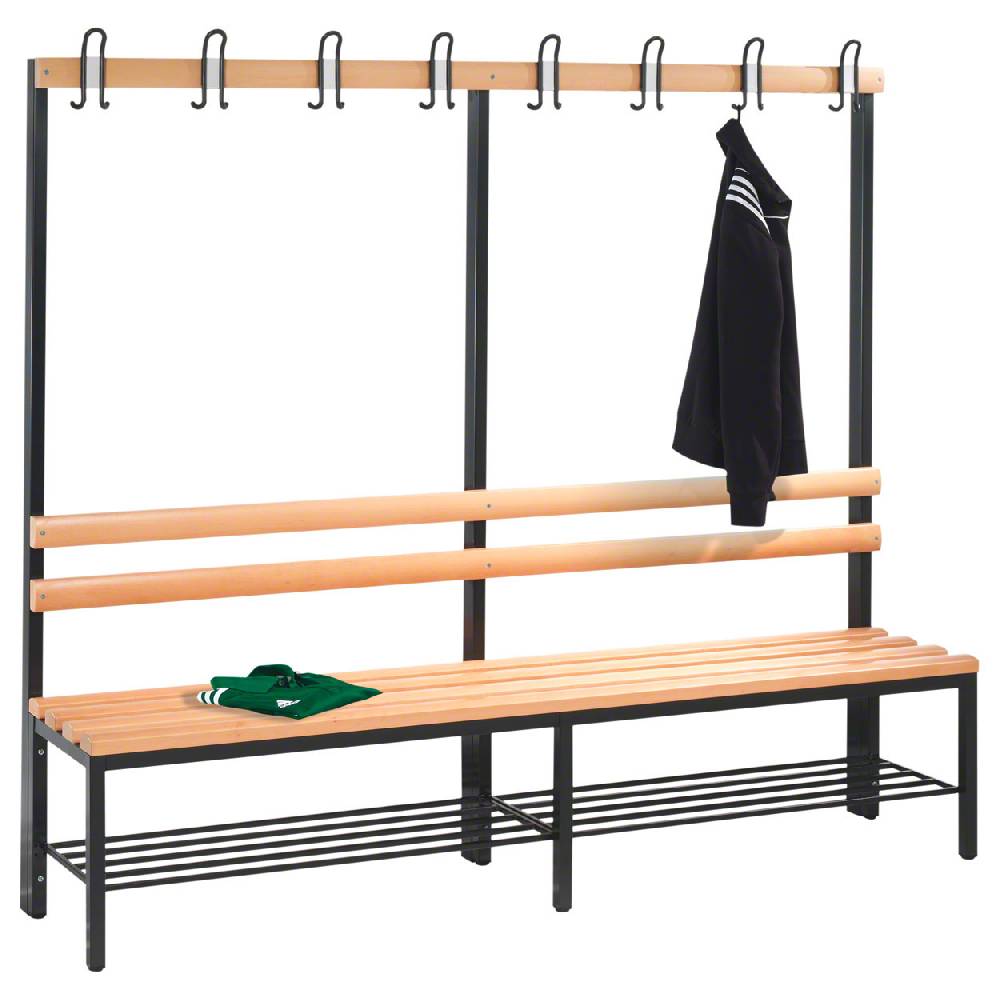 Sport Tec Garderobenbank mit Schuhrost, 8 Haken, HxBxT 165x196x40 cm Begrenztes Angebot