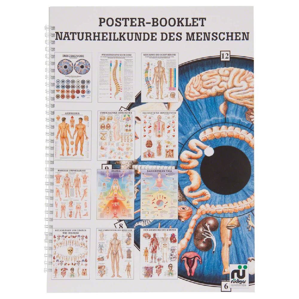 Sport Tec Mini-Poster Booklet "Naturheilkunde des Menschen", LxB 34x24 cm, 12 Poster