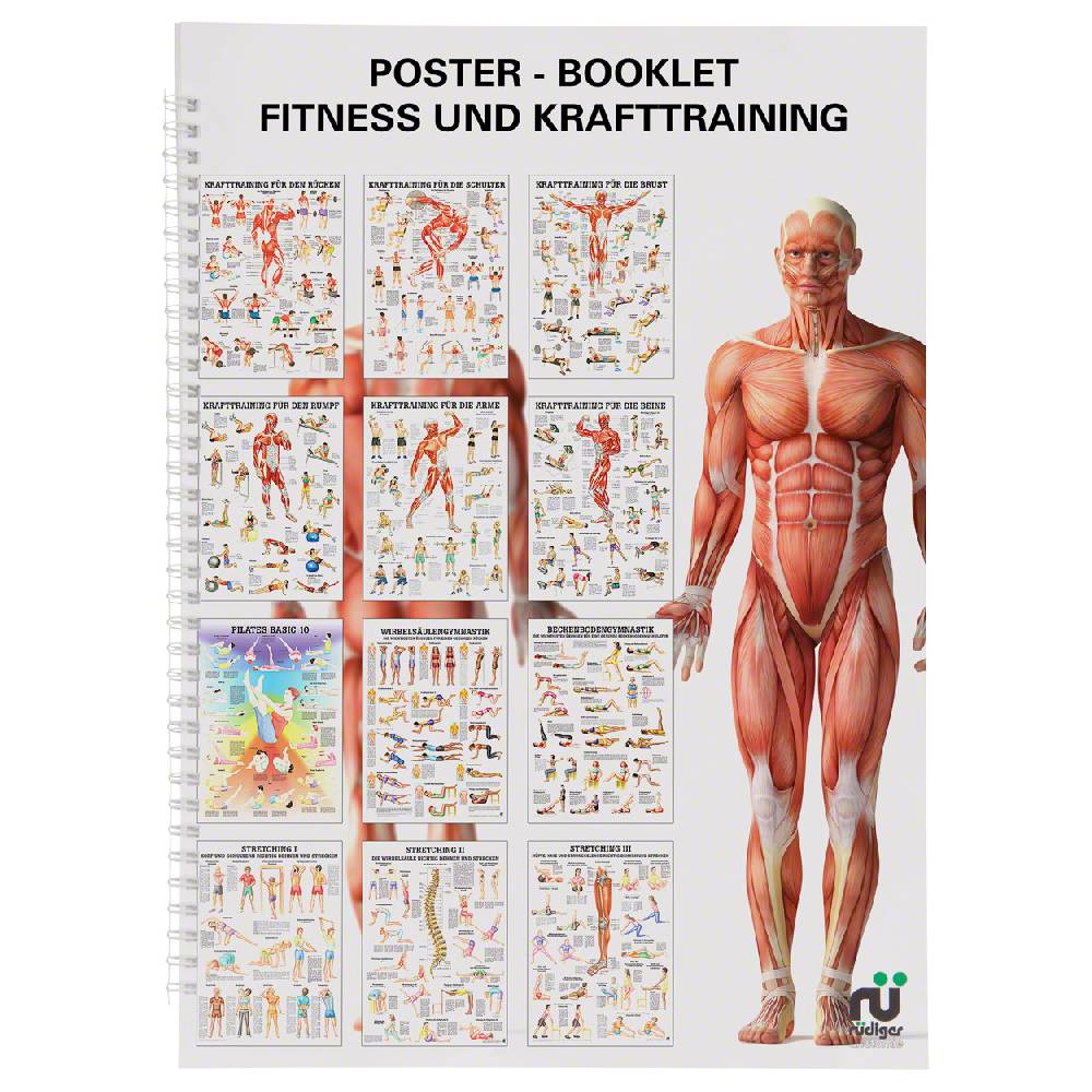 Sport Tec Mini-Poster Booklet "Fitness und Krafttraining", LxB 34x24 cm, 12 Poster