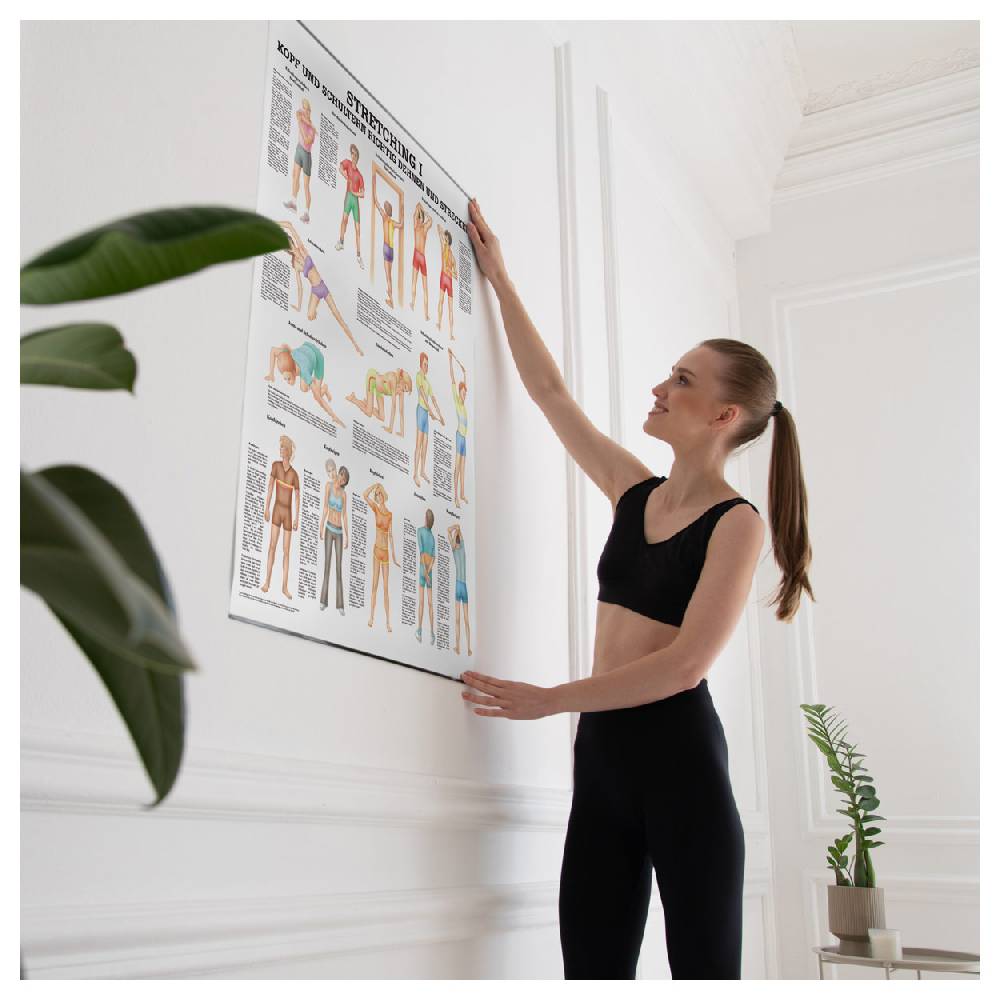 Sport Tec Lehrtafel "Stretching I", LxB 100x70 cm Muttertagsangebot