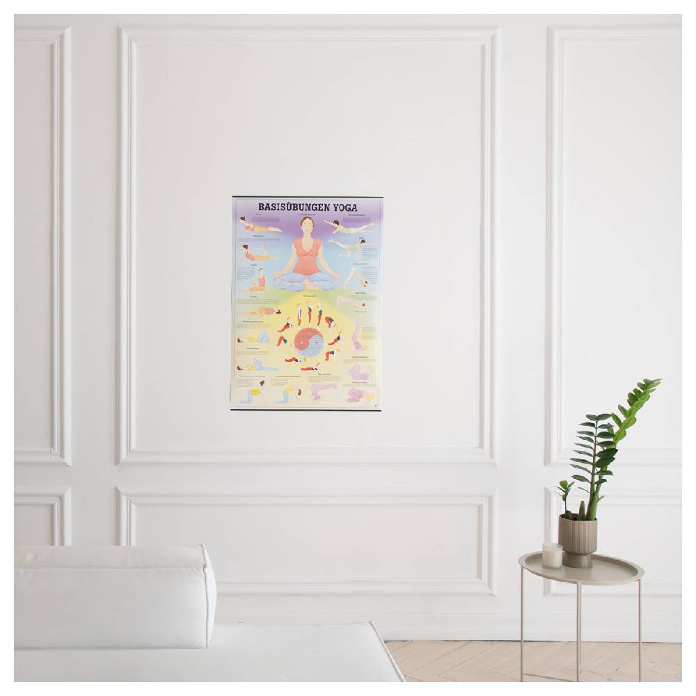 Sport Tec Lehrtafel "Basisübungen Yoga", LxB 100x70 cm Valentinstagsangebot