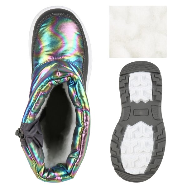 Stiefelparadies Kinder Winter Boots in Grau Holo JETZT KAUFEN