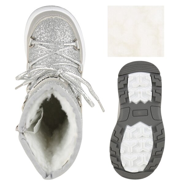 Stiefelparadies Kinder Winter Boots in Silber Zeitbegrenzte Promotion