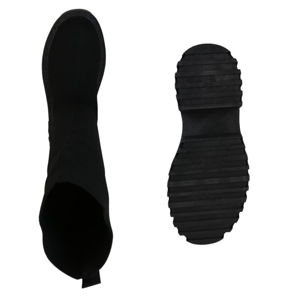 Stiefelparadies Damen Plateaustiefel in Grün Discount Store für neue Produkte