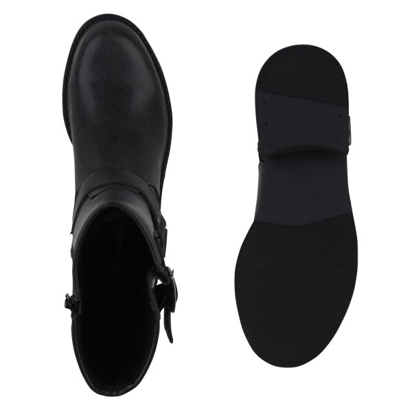 Stiefelparadies Damen Biker Boots in Dunkelgrau Rabatte dieses Monats
