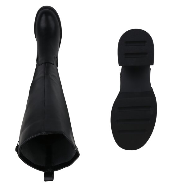 Stiefelparadies Damen Übergrößen Klassische Stiefel in Schwarz Günstig kaufen