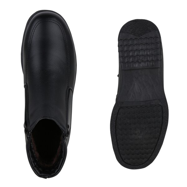 Stiefelparadies Herren Winter Boots in Schwarz Valentinstagsangebot