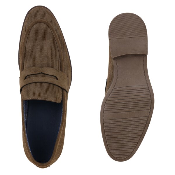 Stiefelparadies Herren Klassische Slippers in Braun Lagerräumung