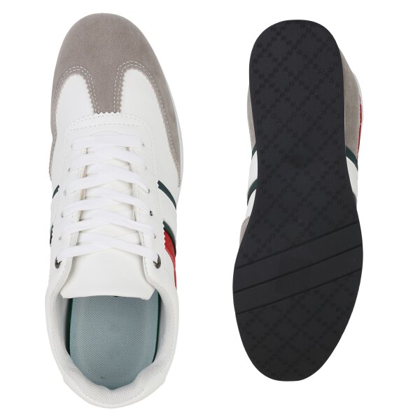 Stiefelparadies Herren Sneaker Low in Weiss Online Outlet