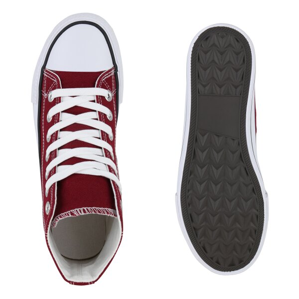 Stiefelparadies Herren Sneaker High in Burgund Exklusive Angebote
