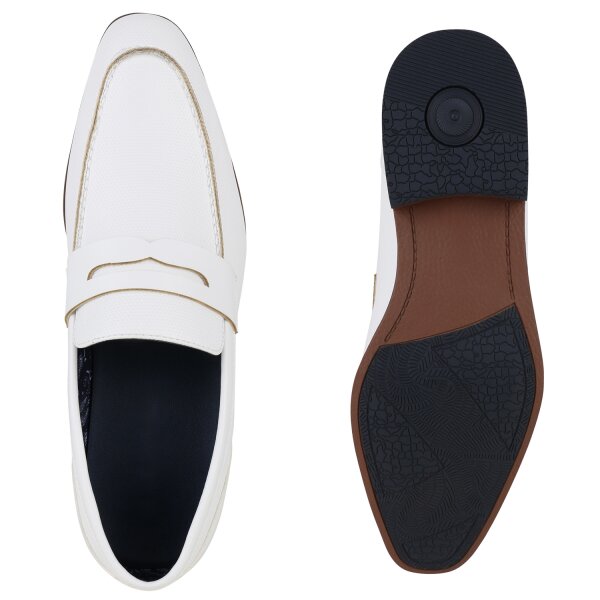 Stiefelparadies Herren Klassische Slippers in Weiss Bestseller