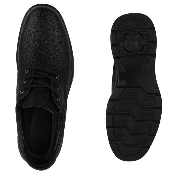 Stiefelparadies Herren Klassische Halbschuhe in Schwarz Riesige Ersparnisse