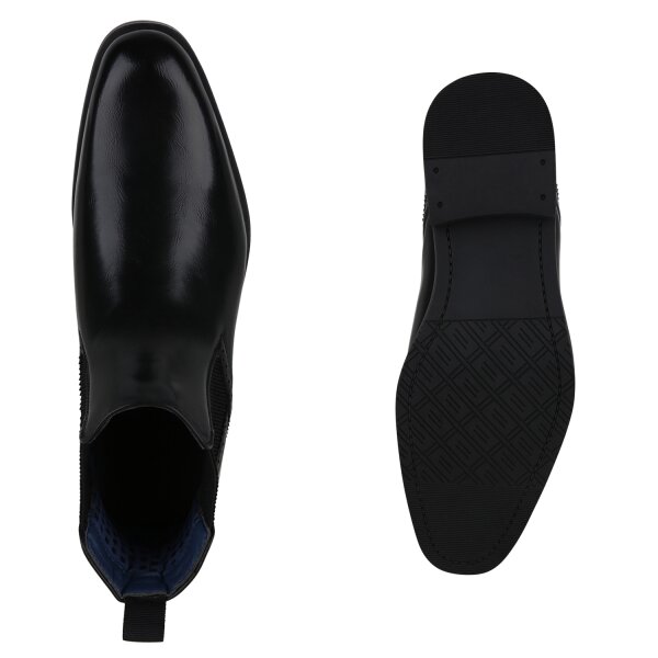 Stiefelparadies Herren Chelsea Boots in Schwarz Clearance-Verkauf