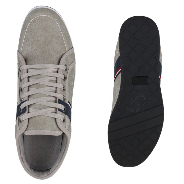Stiefelparadies Herren Sneaker Low in Grau 50% Rabatt für begrenzte Zeit
