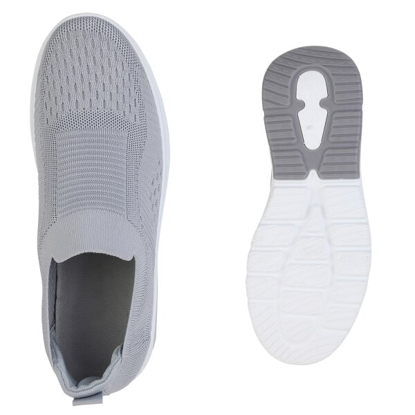 Stiefelparadies Herren Slip Ons in Grau Angebote