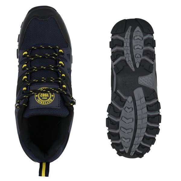 Stiefelparadies Herren Outdoor Schuhe in Dunkelblau Gelb Limitierter Zeitrabatt