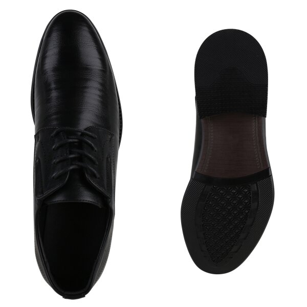 Stiefelparadies Herren Klassische Halbschuhe in Schwarz Rabatt