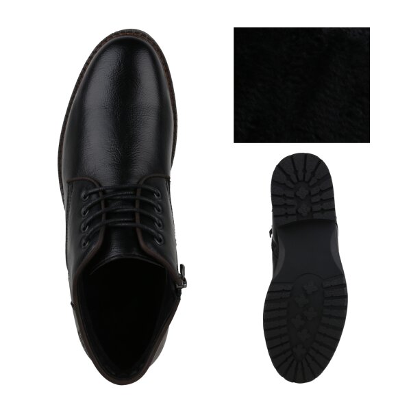 Stiefelparadies Herren Klassische Halbschuhe in Schwarz Exklusivangebot