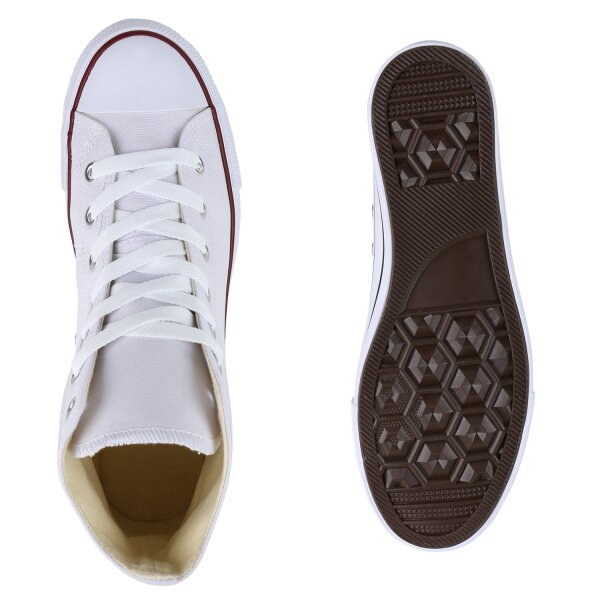 Stiefelparadies Herren Sneaker high in Weiss Vatertagsangebot