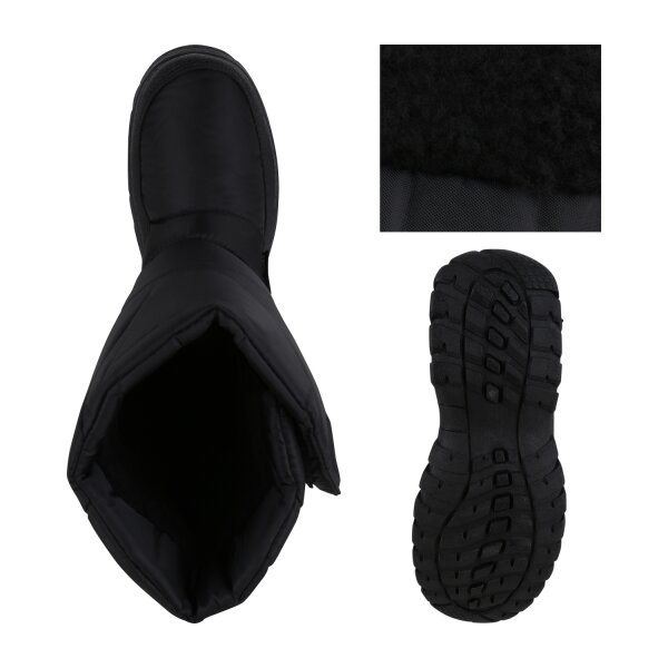Stiefelparadies Herren Winter Boots in Schwarz Top Angebot