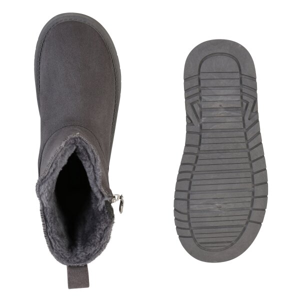 Stiefelparadies Damen Winter Boots in Grau Black Friday Preise