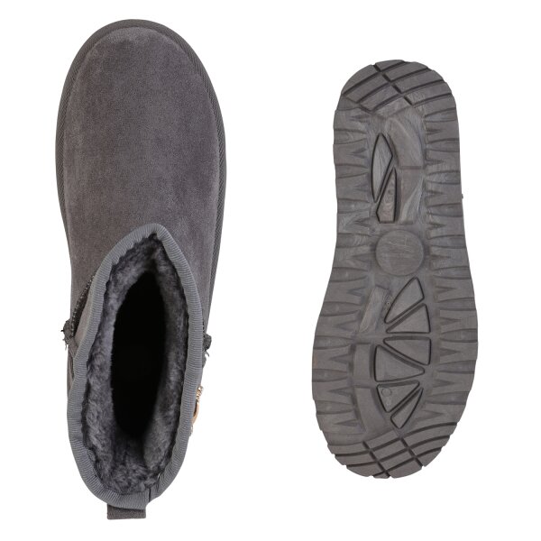 Stiefelparadies Damen Winter Boots in Grau zollfrei