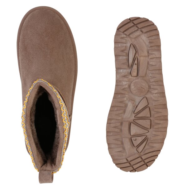 Stiefelparadies Damen Winter Boots in Khaki 50% Rabatt für begrenzte Zeit