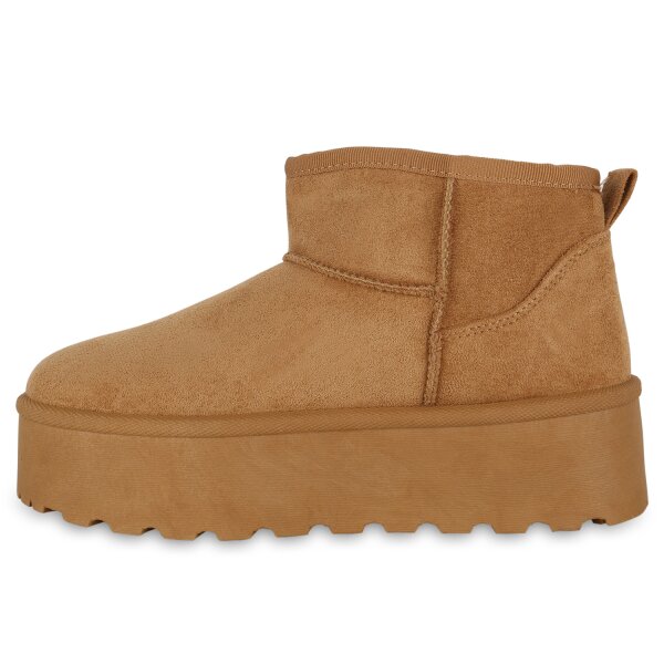 Stiefelparadies Damen Winter Boots in Hellbraun Online