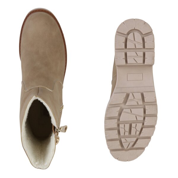 Stiefelparadies Damen Klassische Stiefeletten in Khaki im Angebot