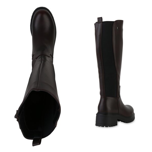 Stiefelparadies Damen Klassische Stiefel in Braun Blitzverkäufe