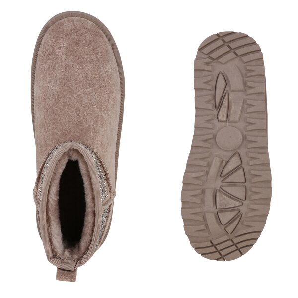 Stiefelparadies Damen Winter Boots in Schlamm Jubiläumsangebot